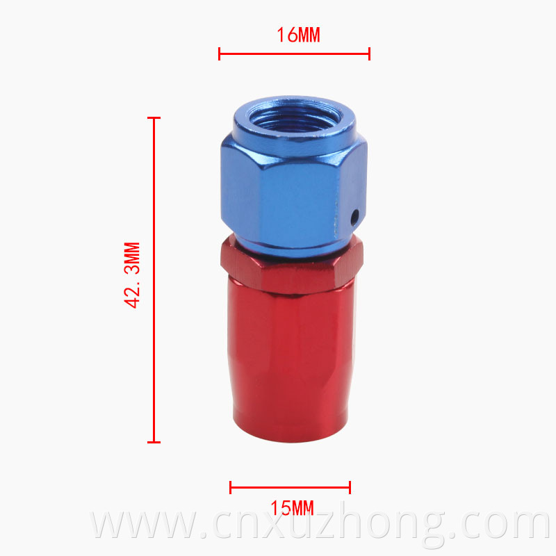 Degree Aluminum Alloy Oil Cooler Swivel Oil Fuel Gas Line Hose Pipe Adapter End AN Fitting (AN4-0A)